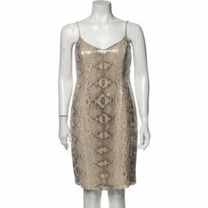 100% silk lined sequin beaded boutique brand dress size 8 new with tag